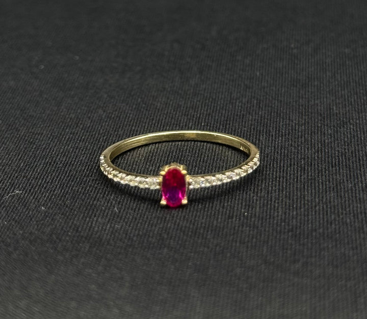 10K GOLD BIRTH STONE CZ RING