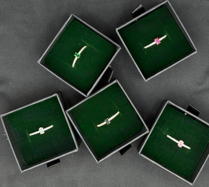 10K GOLD BIRTH STONE CZ RING