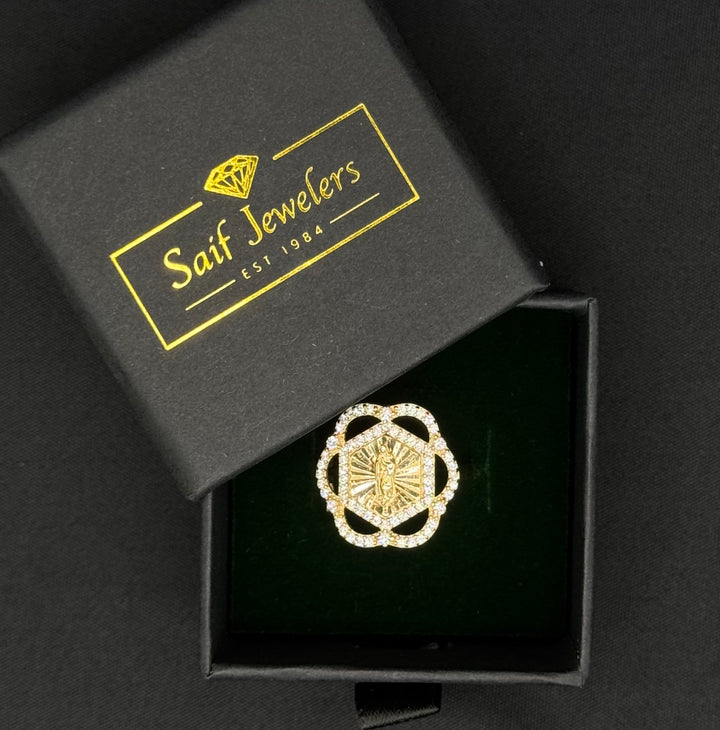 10K GOLD VIRGIN MARY WITH CZ