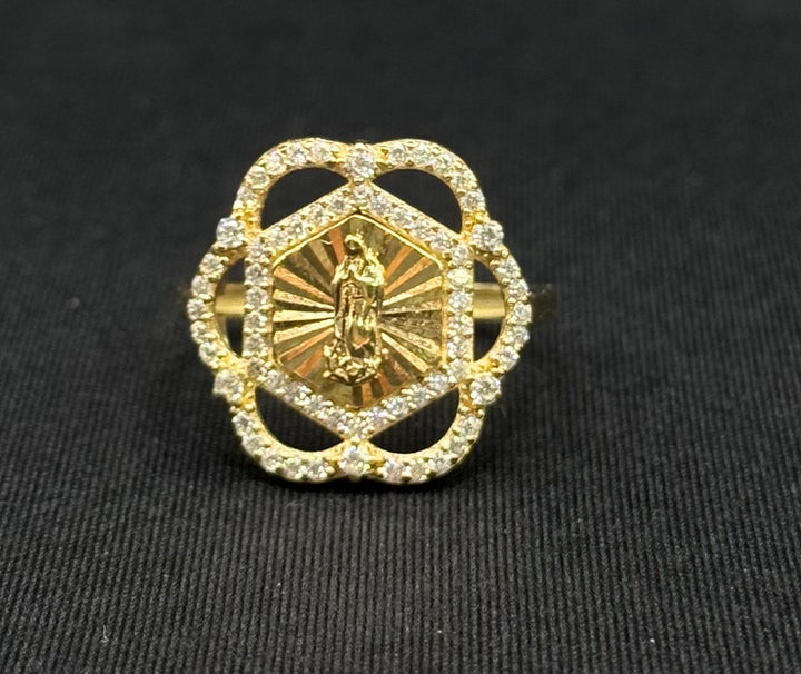 10K GOLD VIRGIN MARY WITH CZ