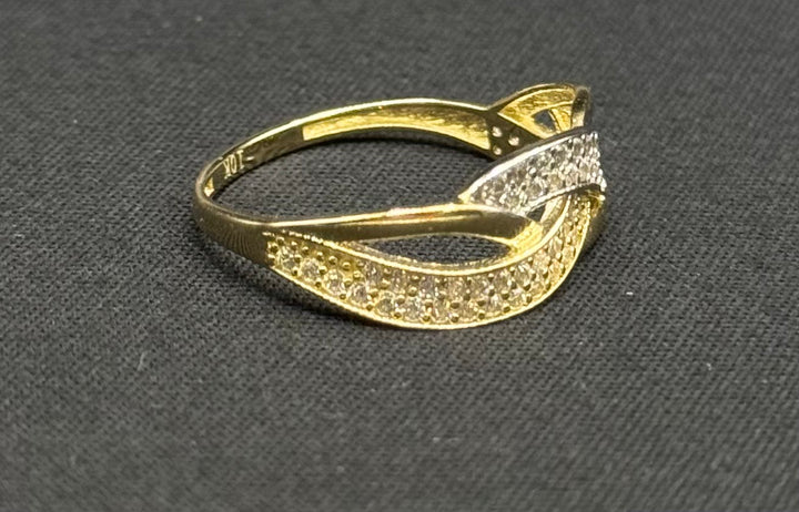 10K GOLD INFINITY RING WITH CZ