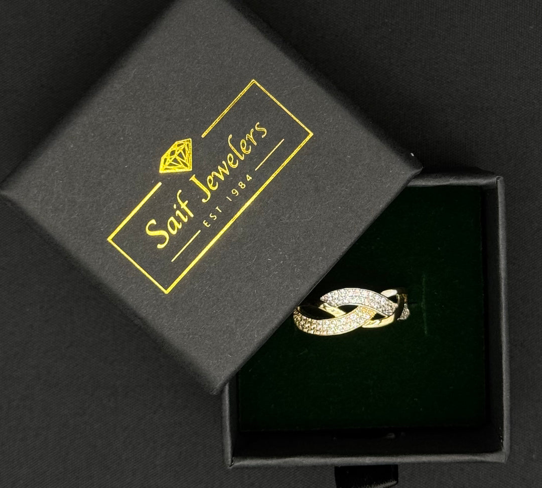 10K GOLD INFINITY RING WITH CZ