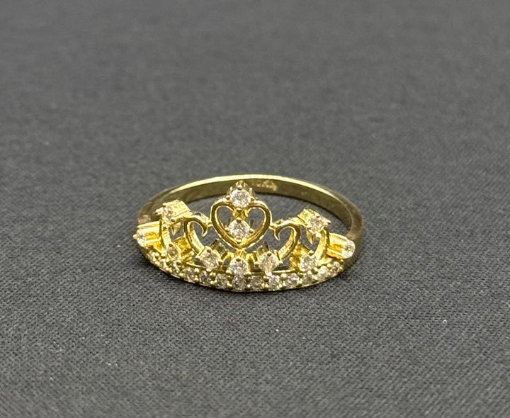 10K GOLD CROWN WITH CZ RING