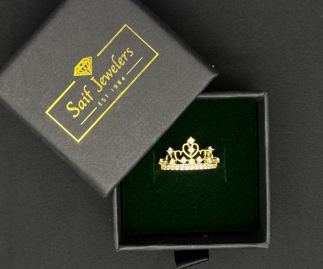 10K GOLD CROWN WITH CZ RING