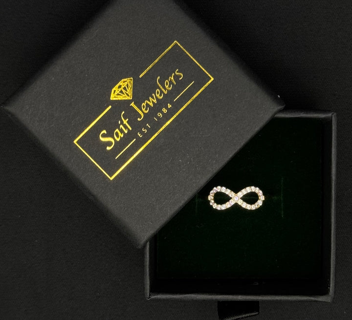 10K GOLD INFINITY WITH CZ RING