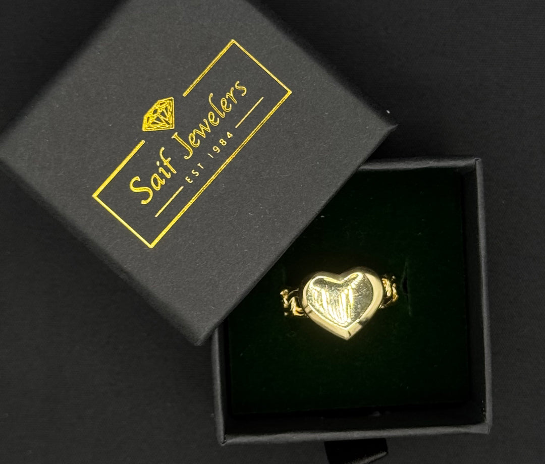 10K GOLD CHINO WITH HEART RING