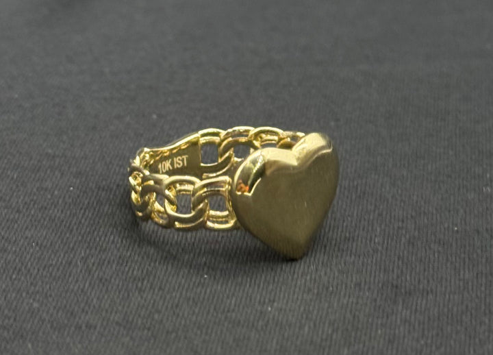 10K GOLD CHINO WITH HEART RING