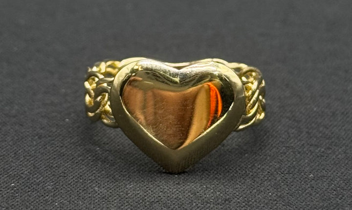10K GOLD CHINO WITH HEART RING