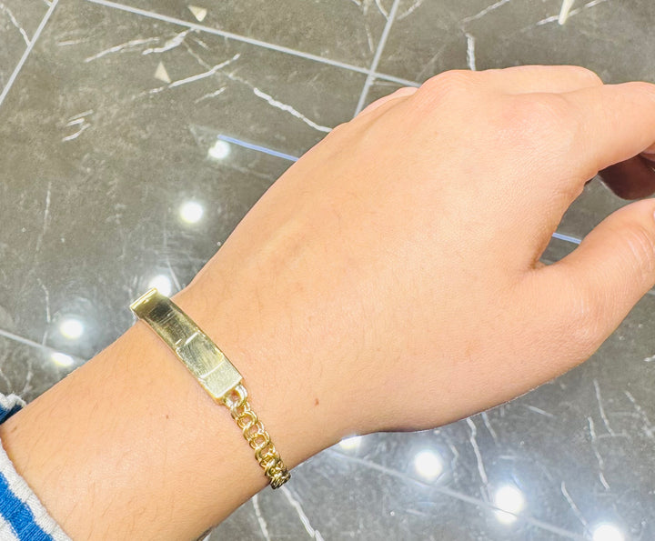 10K Y/G CHINO ID BRACELET