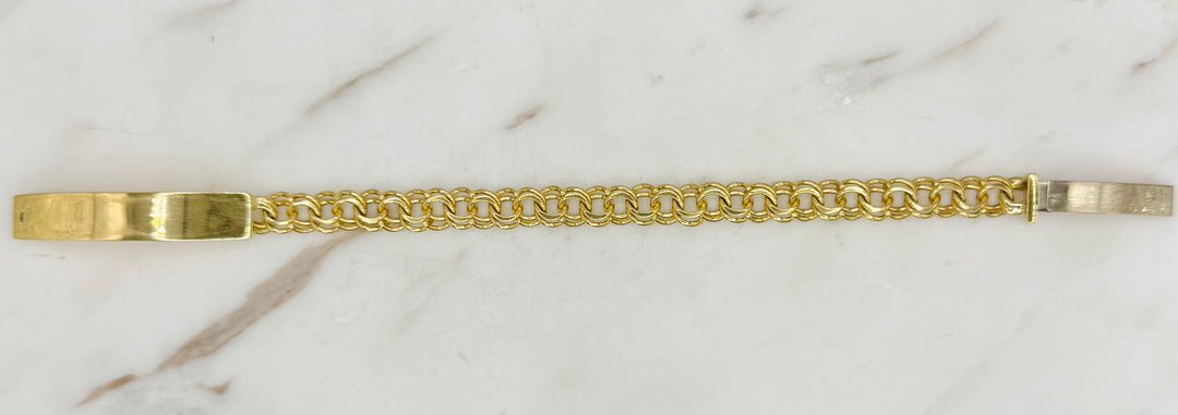 10K Y/G CHINO ID BRACELET