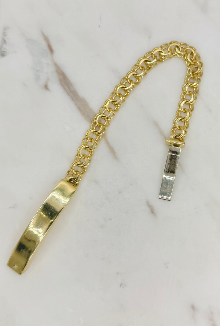 10K Y/G CHINO ID BRACELET