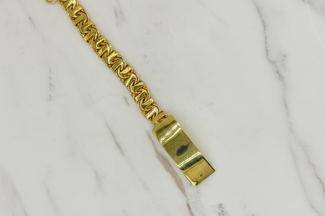 10K Y/G CHINO ID BRACELET