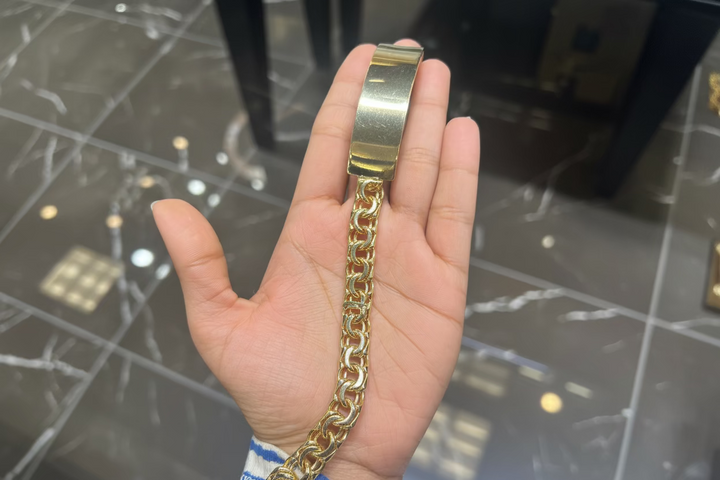 10K Y/G CHINO ID BRACELET