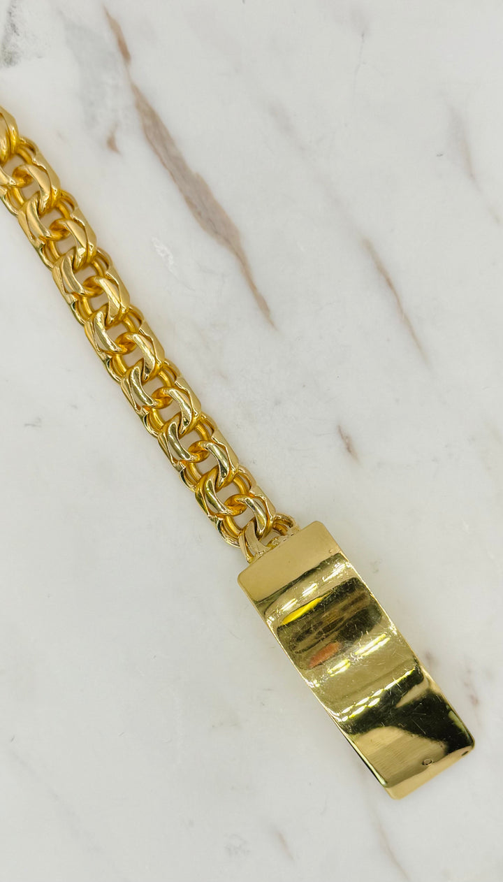 10K Y/G CHINO ID BRACELET