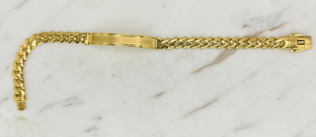 10K Y/G MONACO ID BRACELET