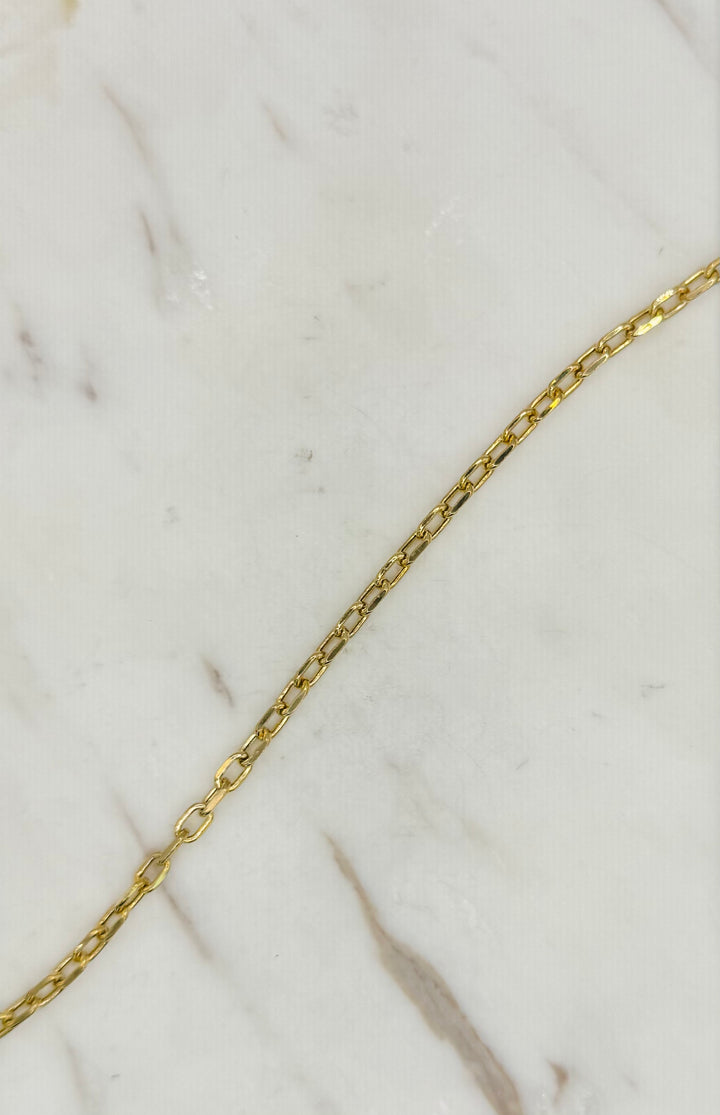 14k Y/G FANCY CABLE LINK BRACELET