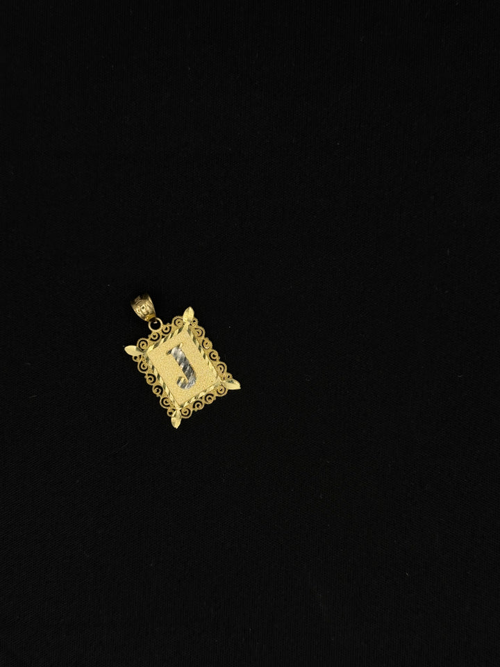 10K GOLD J INITIAL PENDANT