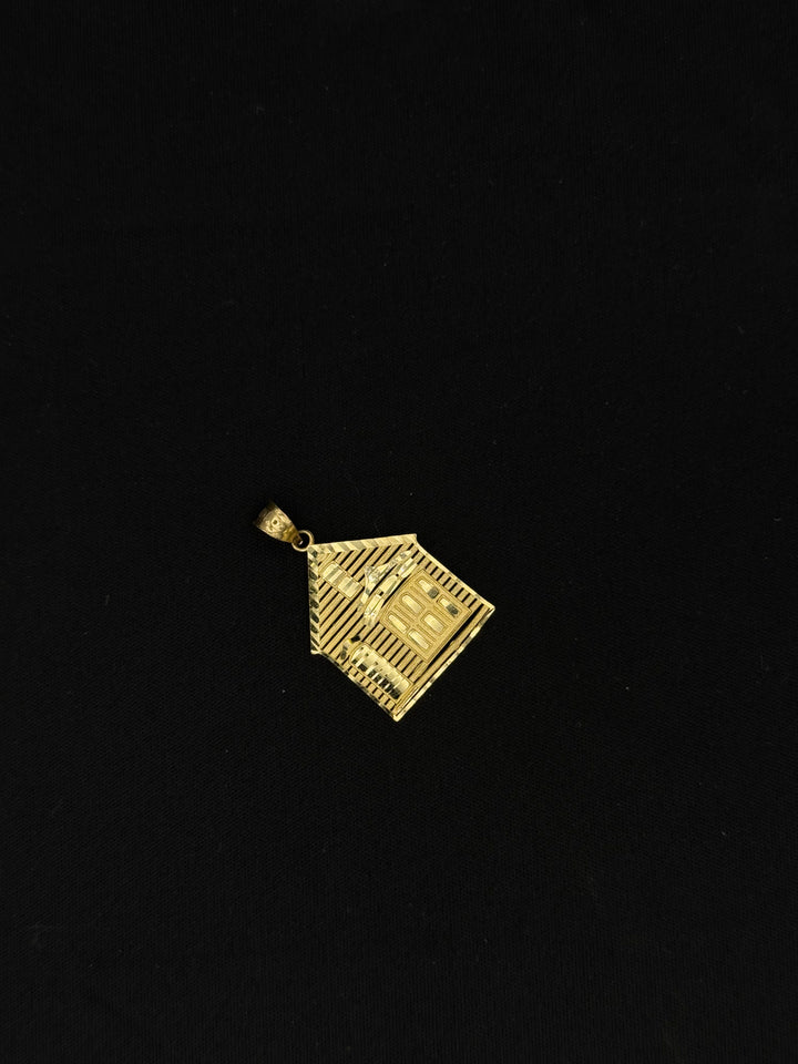 10K GOLD TRAP HOUSE PENDANT