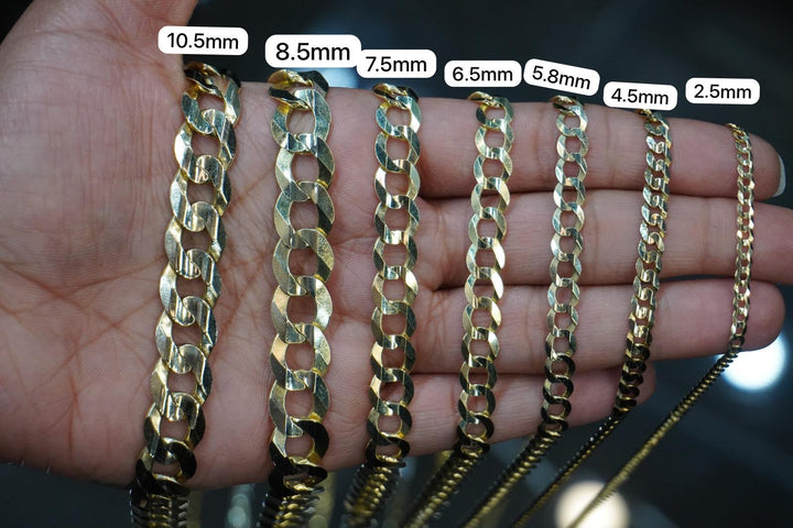 GOLD SOLID CUBAN LINK CHAIN 10K / 14K GOLD