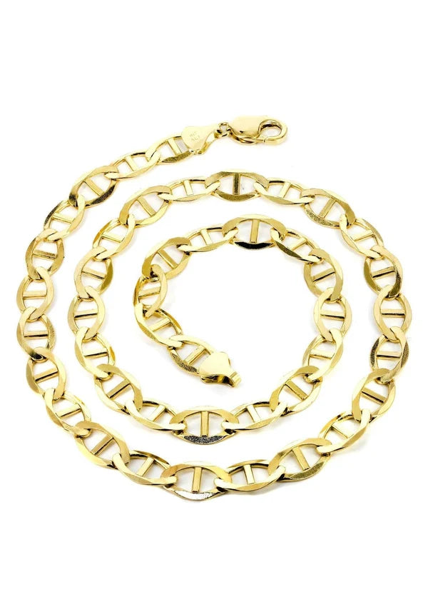 GOLD SOLID MARINER SOLID CHAIN 10K / 14K GOLD