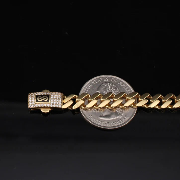 SEMI SOLID MONACO YELLOW GOLD BRACELETS 10K / 14K