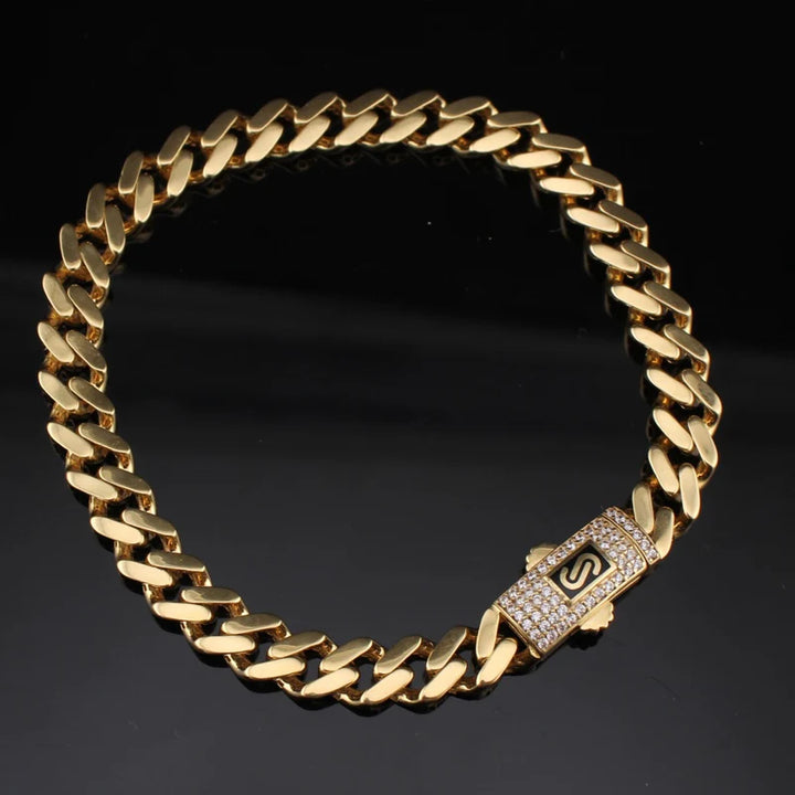 SEMI SOLID MONACO YELLOW GOLD BRACELETS 10K / 14K