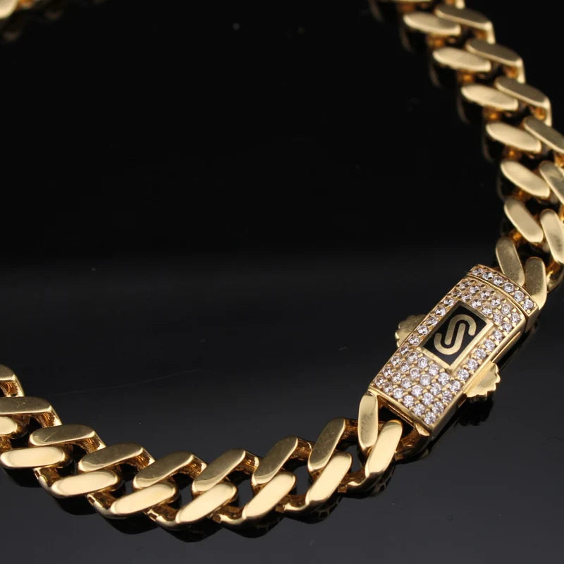 SEMI SOLID MONACO YELLOW GOLD BRACELETS 10K / 14K