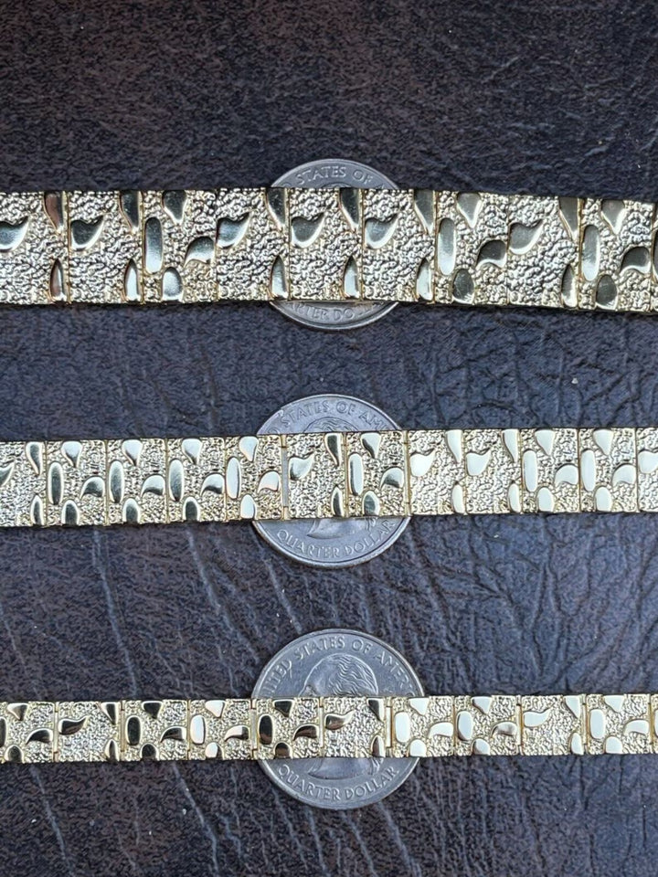 NUGGET BRACELETS 10K / 14K YELLOW GOLD
