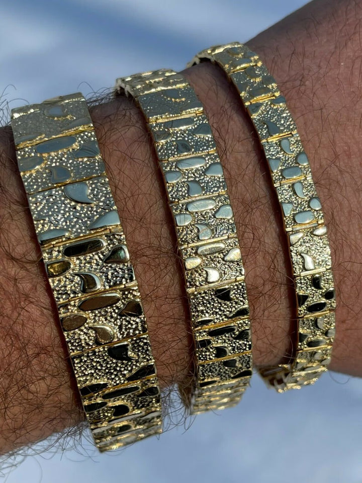 NUGGET BRACELETS 10K / 14K YELLOW GOLD