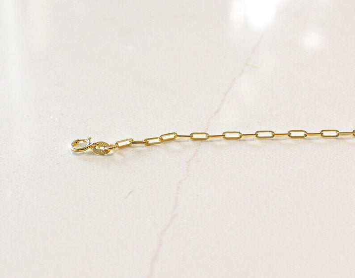 SEMI SOLID PAPER CLIP BRACELETS 10K / 14K YELLOW GOLD