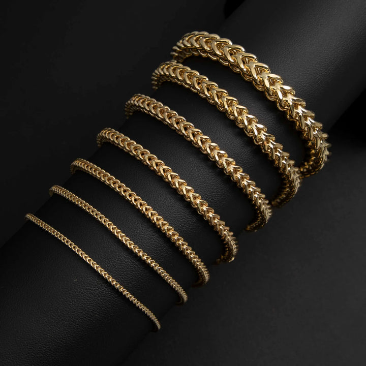 SEMI SOLID FRANCO BRACELETS 10K / 14K Gold