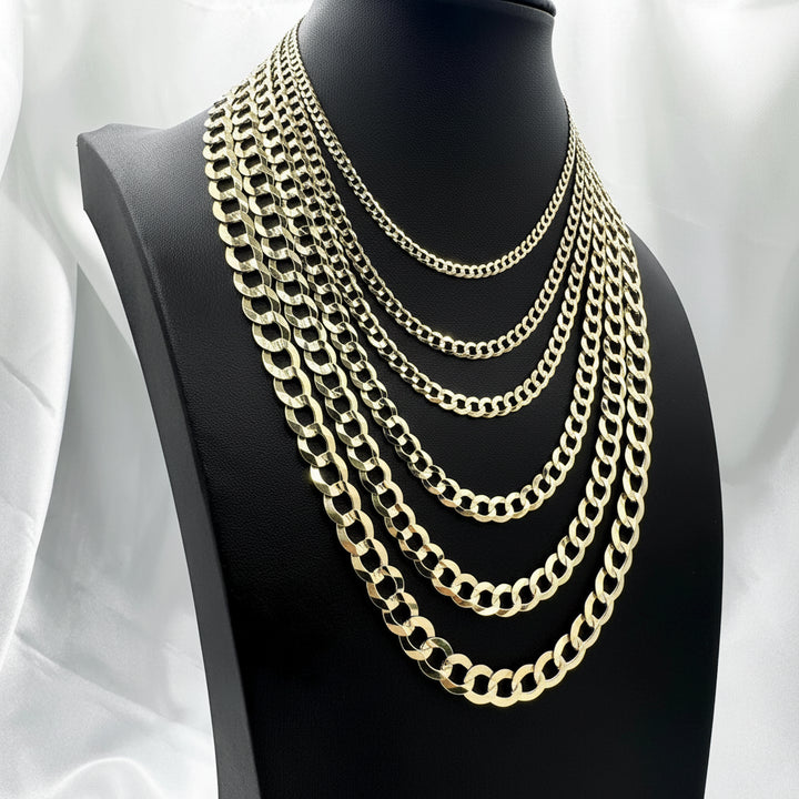 GOLD SOLID CUBAN LINK CHAIN 10K / 14K GOLD