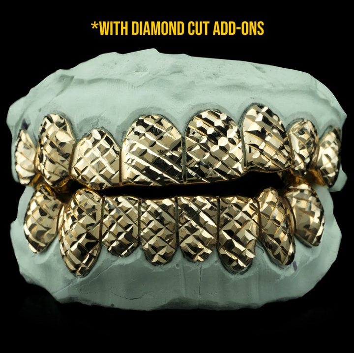 Solid Double Cap Gold Tooth Grillz