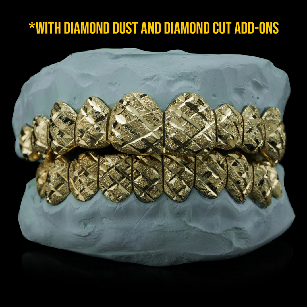 Solid Double Cap Gold Tooth Grillz
