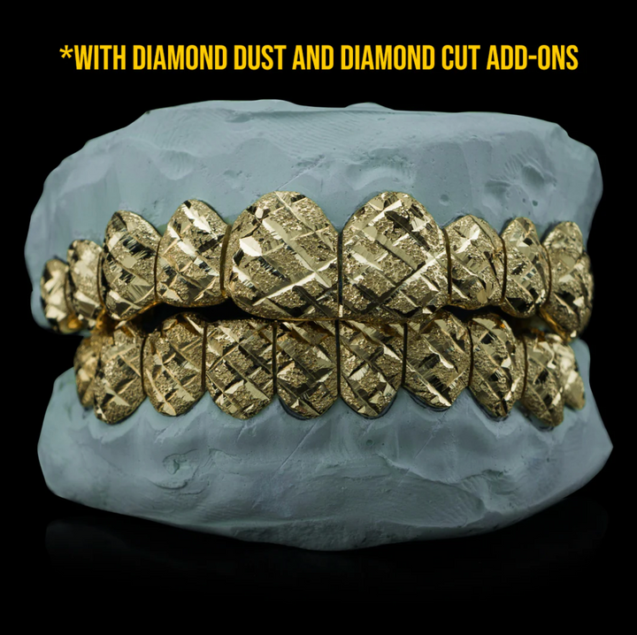 Solid Double Cap Gold Tooth Grillz