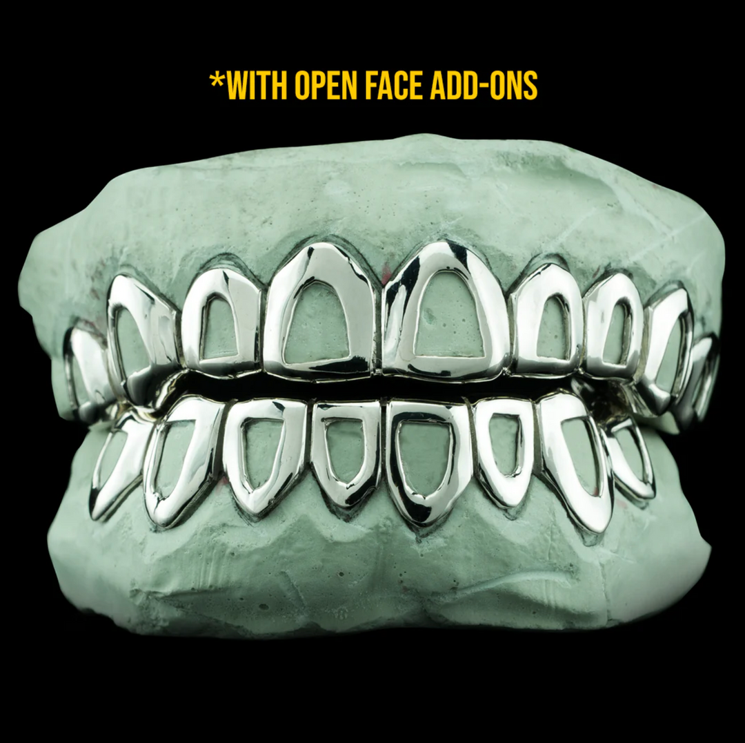 Solid Double Cap Gold Tooth Grillz