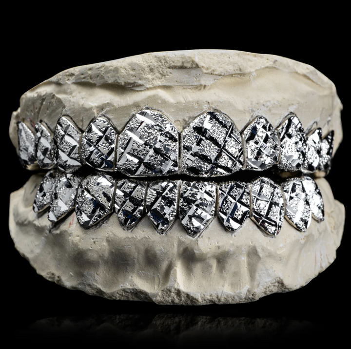 Solid .925 Sterling Silver Deep Cut Grillz 8 Set