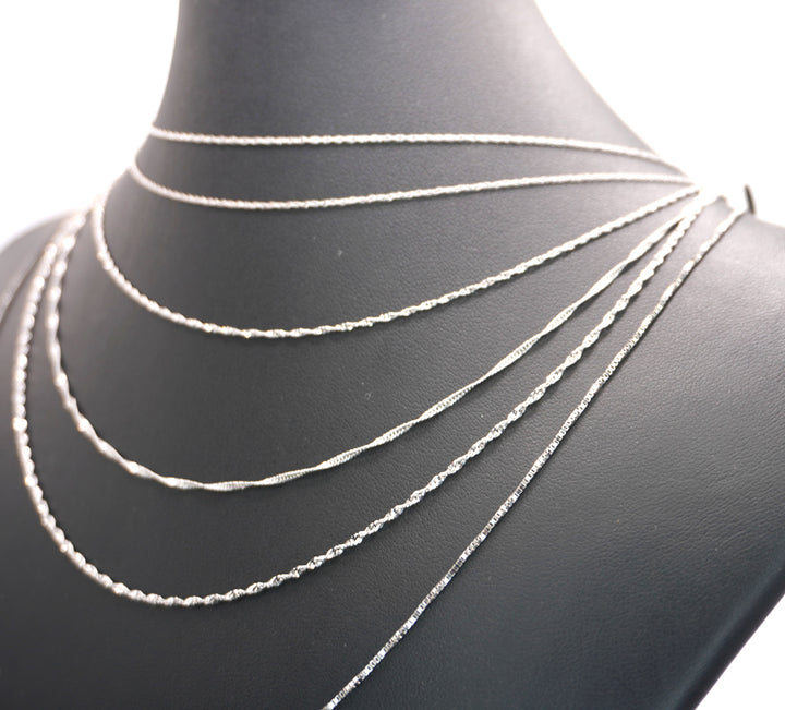 10K WHITE GOLD CHAINS
