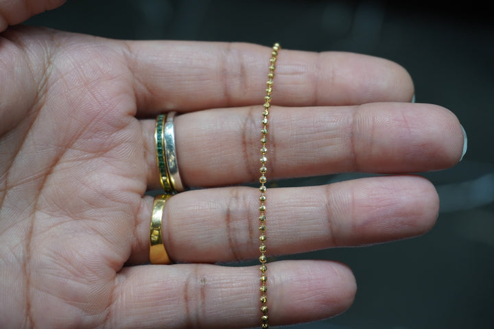 10K GOLD MOON CUT NECKLACE