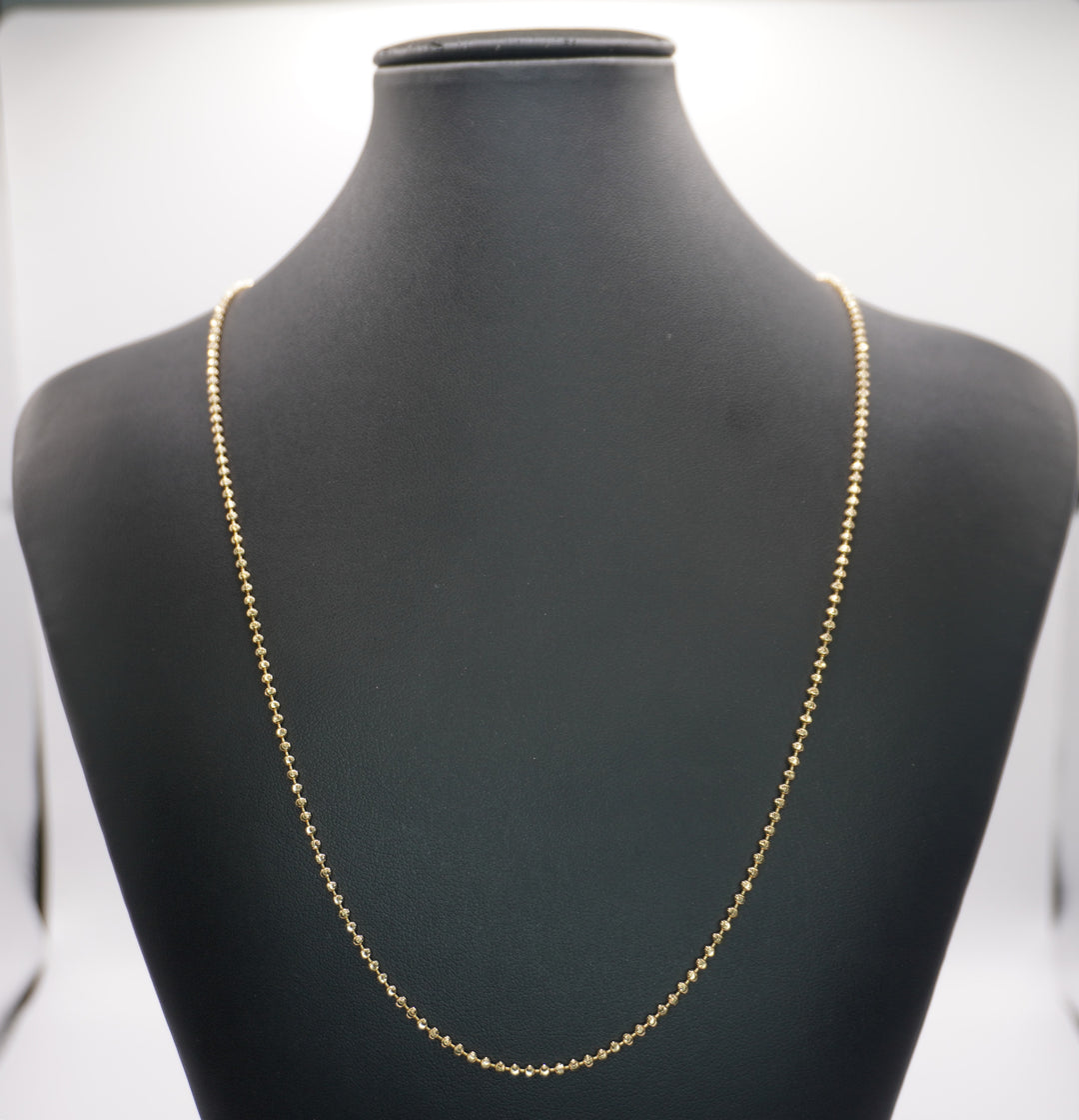 10K GOLD MOON CUT NECKLACE