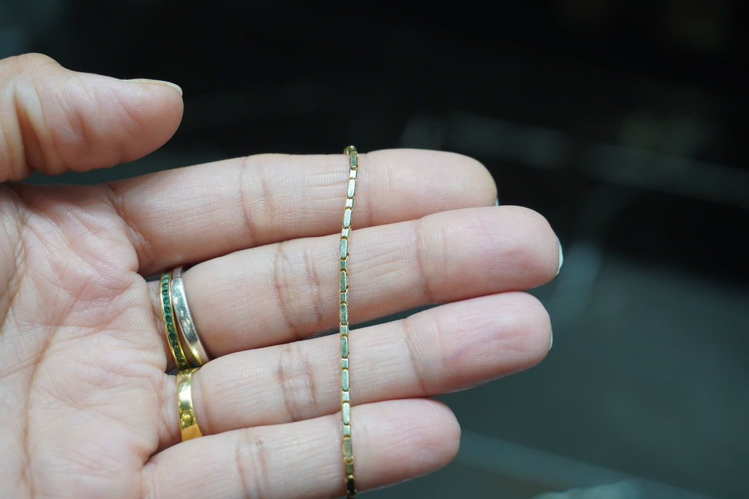14K YELLOW GOLD CABLE BOX LINK NICKLACE