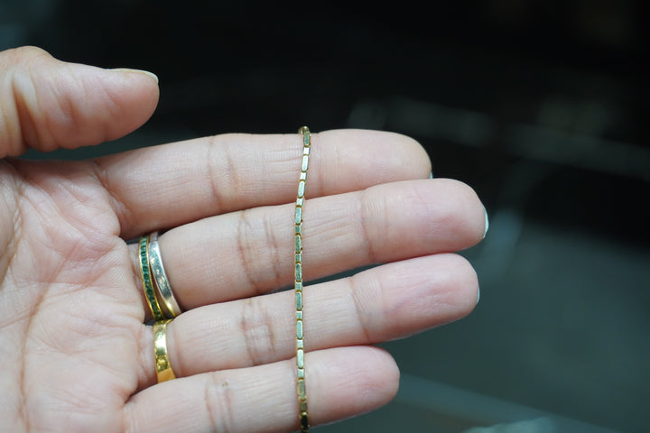 14K YELLOW GOLD CABLE BOX LINK NICKLACE
