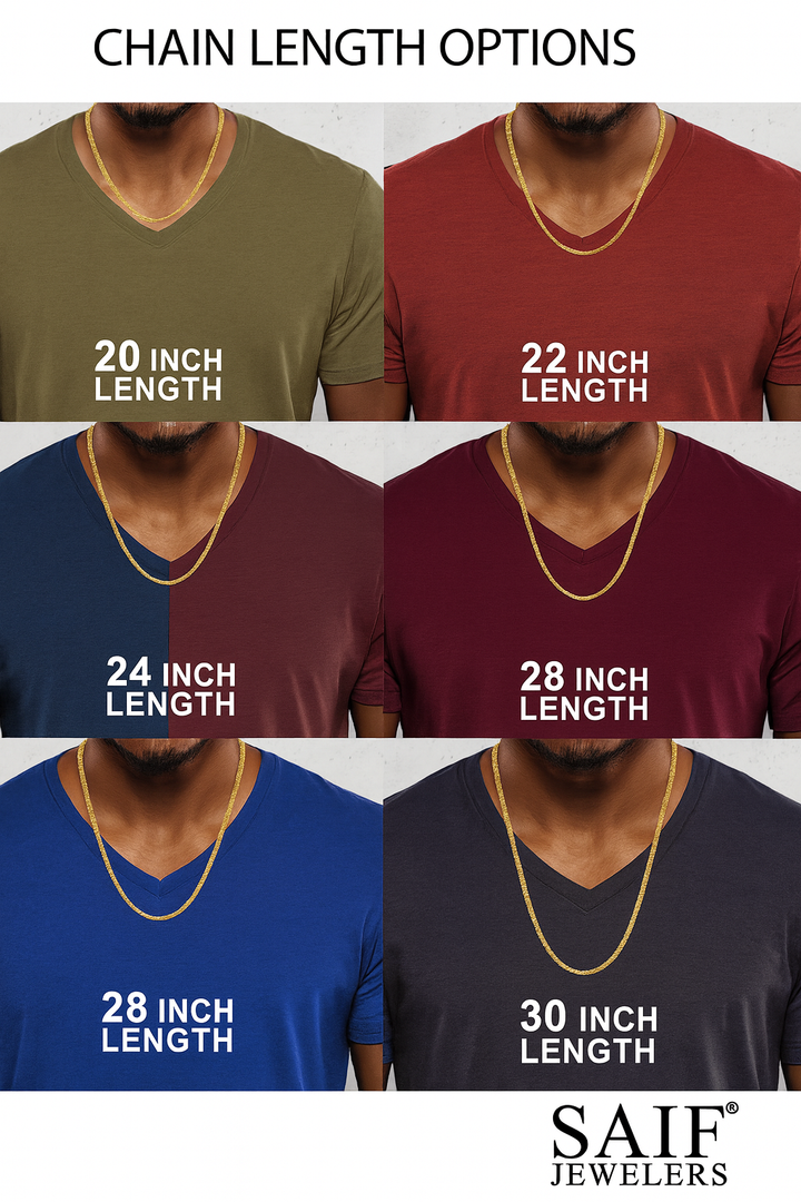 GOLD SEMI SOLID ROPE CHAINS 10K / 14K