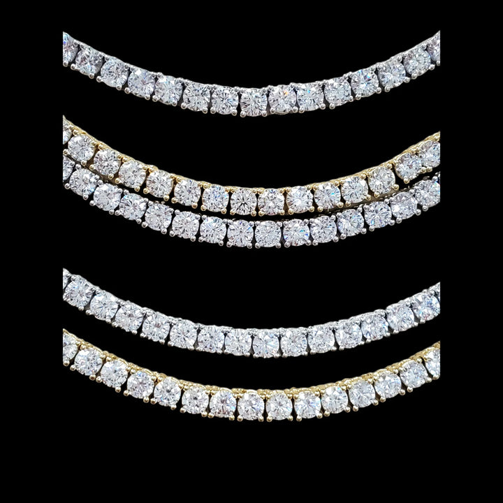 NATURAL DIAMOND TENNIS CHAIN 14K WHITE  GOLD