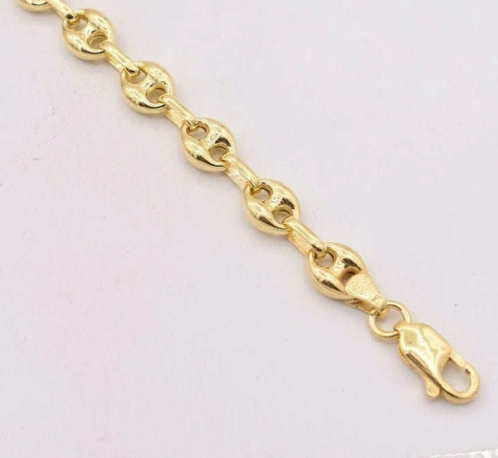 SEMI SOLID PUFF BRACELETS 10K / 14K YELLOW GOLD