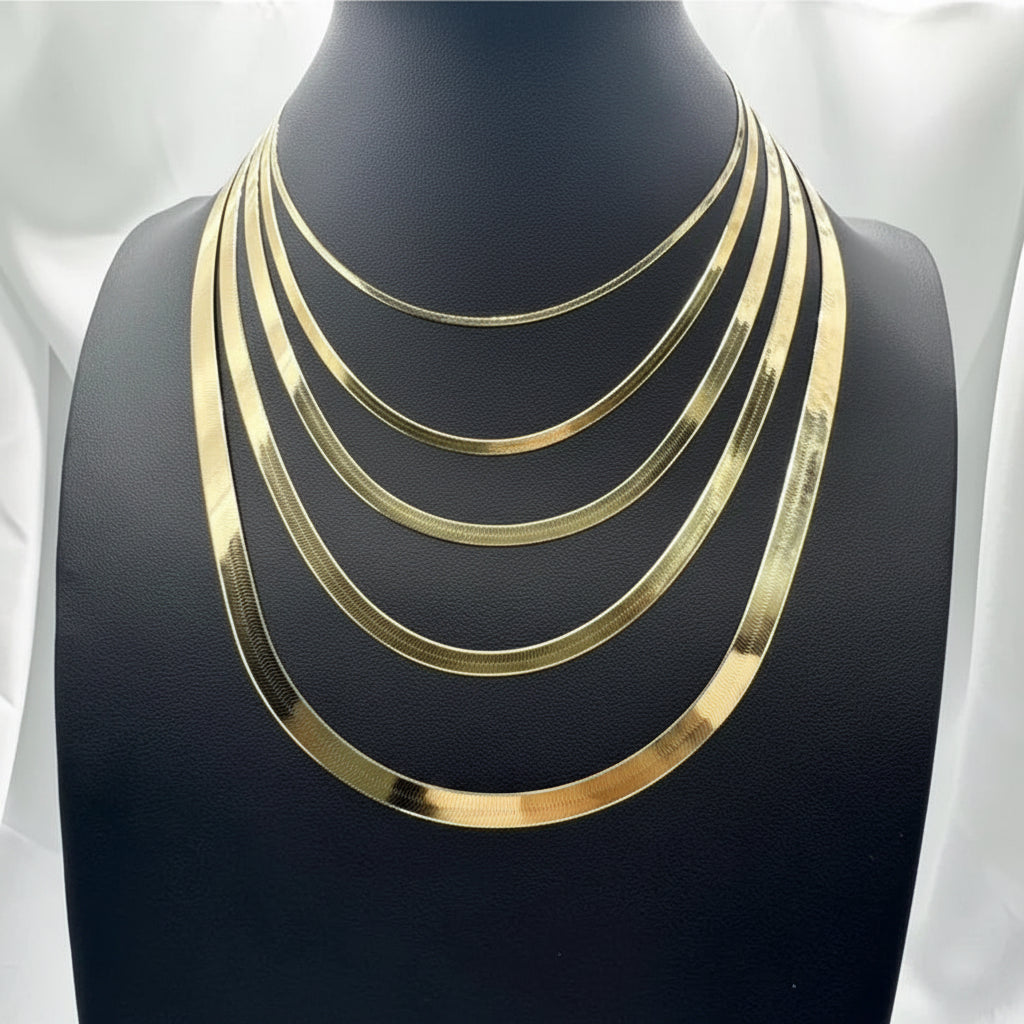GOLD HERRINGBONE CHAINS 10K
