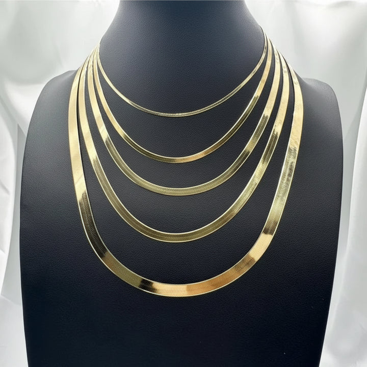 GOLD HERRINGBONE CHAINS 10K