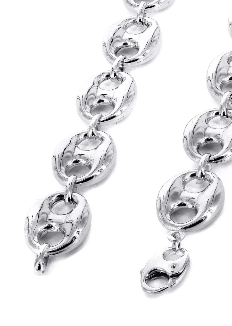 WHITE GOLD SEMI SOLID PUFF CHAINS 10K / 14K GOLD
