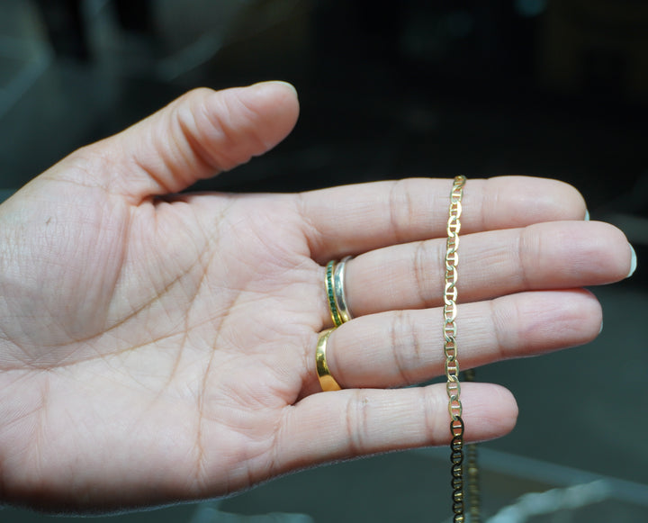 14K YELLOW GOLD MARINER LINK NECKLACE