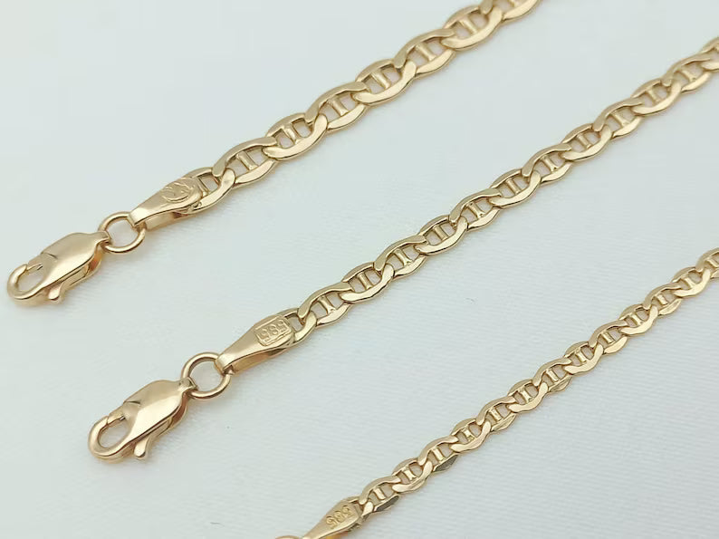 SOLID MARINER BRACELETS 10K / 14K YELLOW GOLD